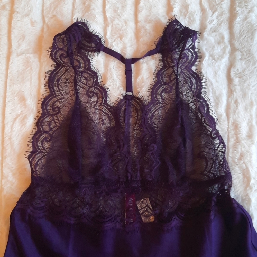 Royal purple Adore Me baby doll negligee